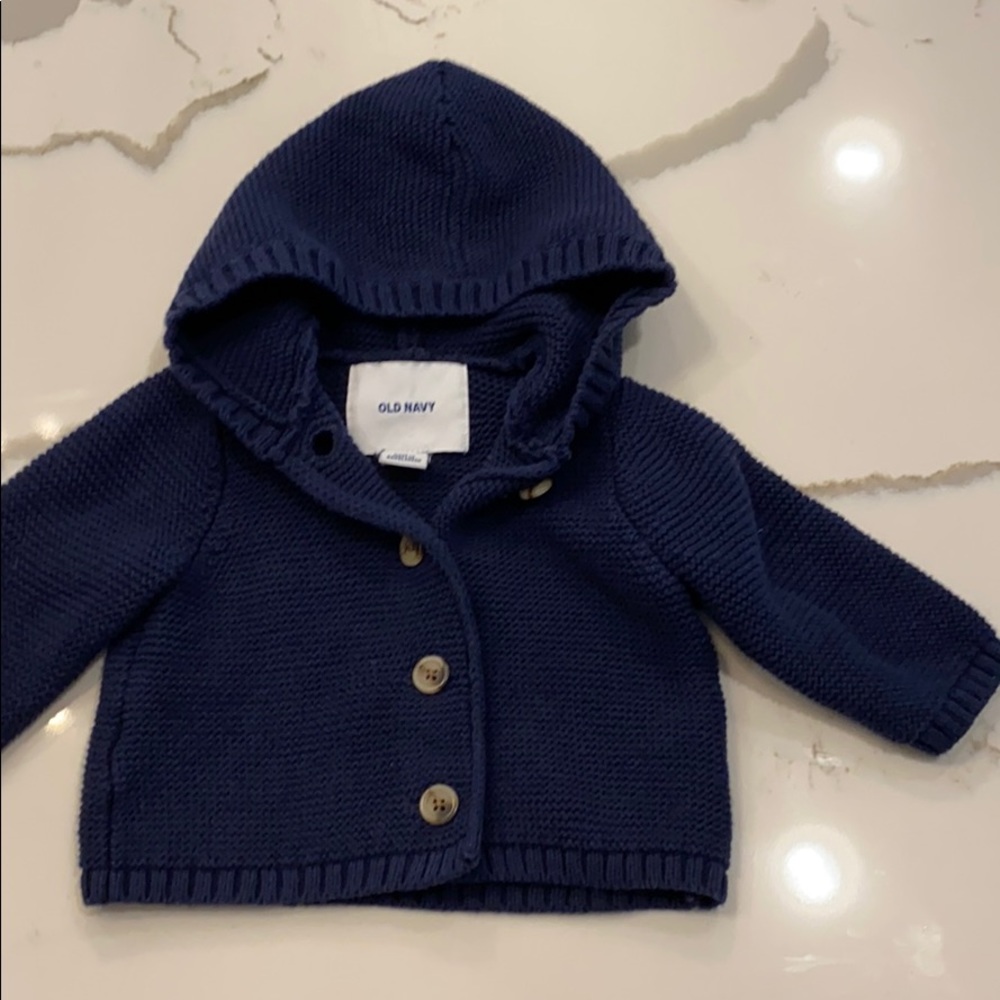 Old navy button up sweater with hood